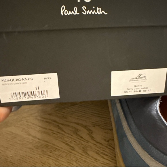 Paul Smith Quincy Navy Cow Leather US mens 11